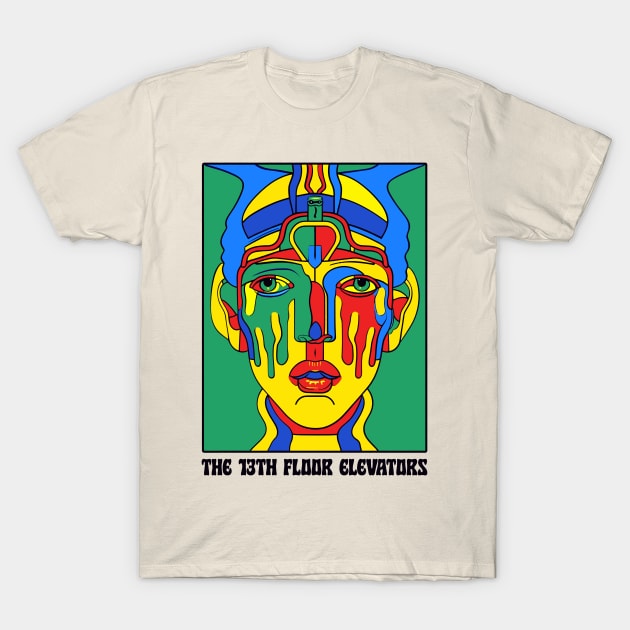 The 13th Floor Elevators -- Original Fan Art T-Shirt by unknown_pleasures